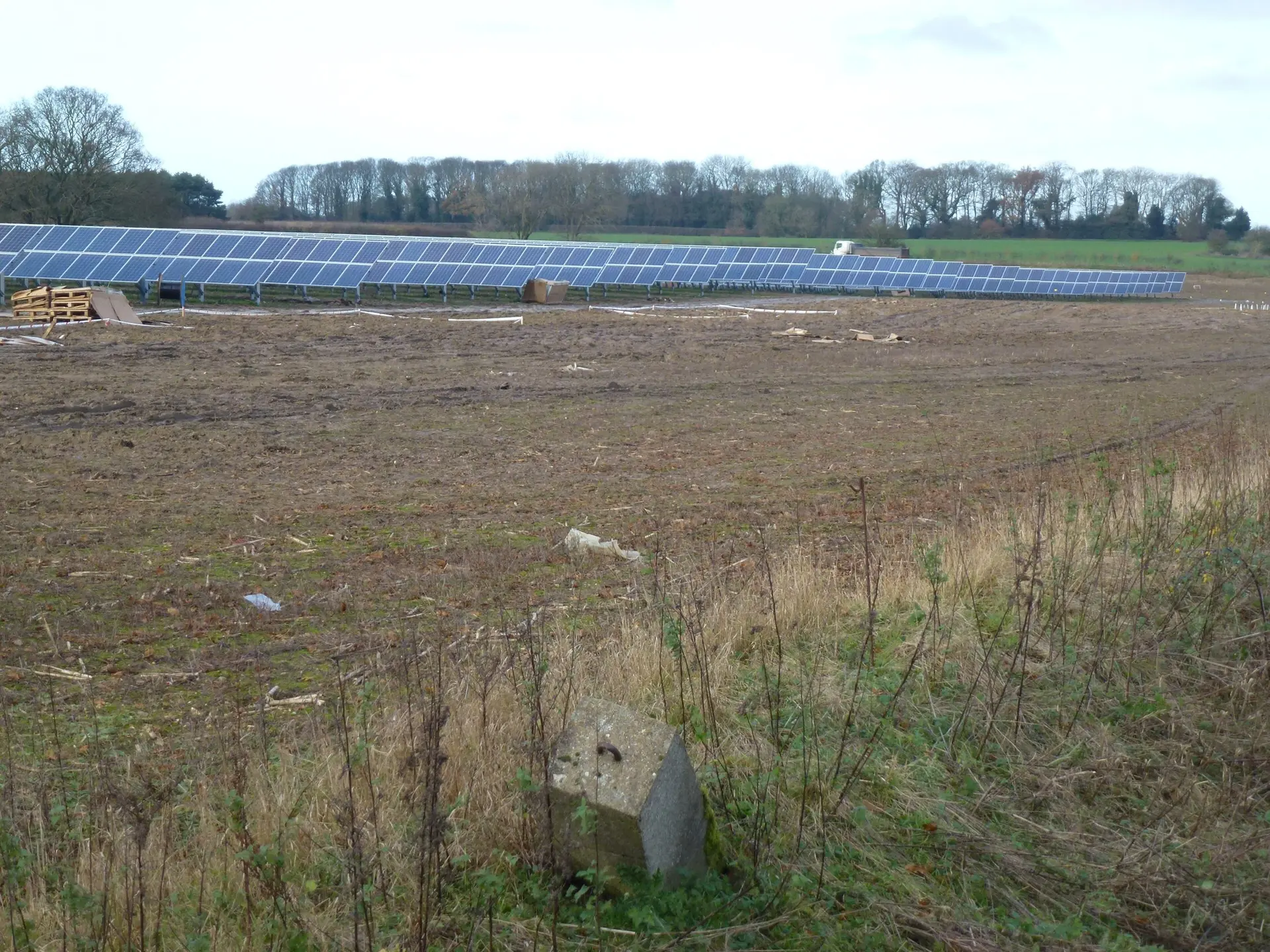 Solar farm under construction