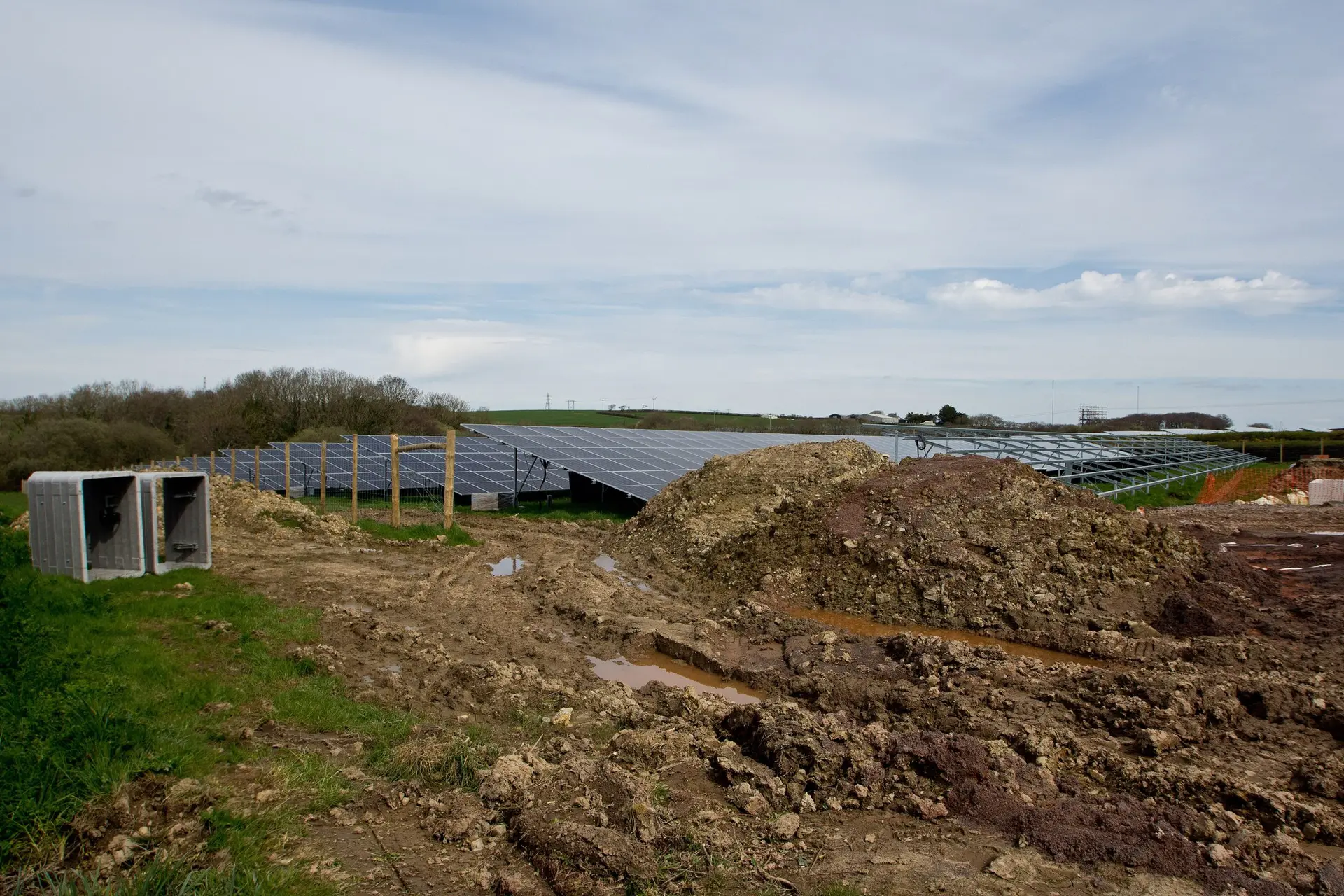 Solar farm under construction